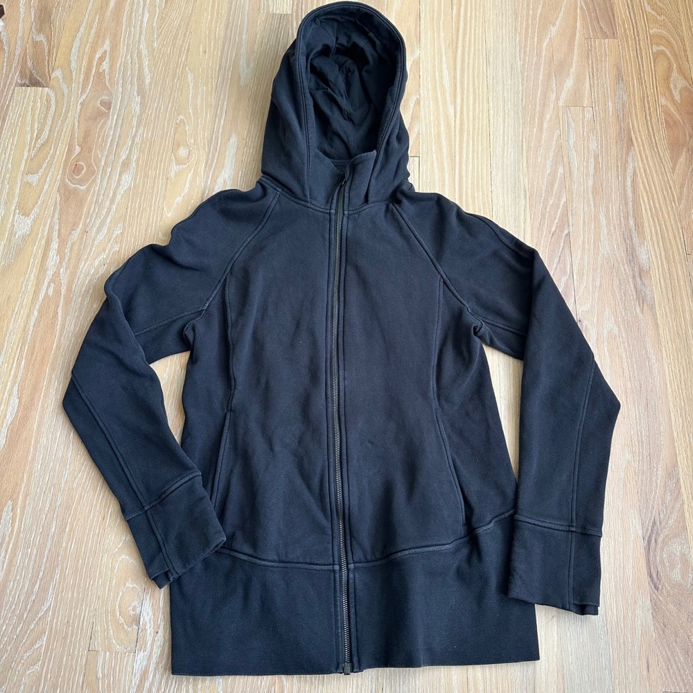 Lululemon Hooded Radiant Jacket Women's Full Zip Sweatshirt Comfort Black 12